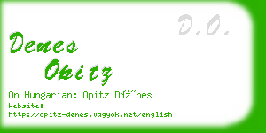 denes opitz business card